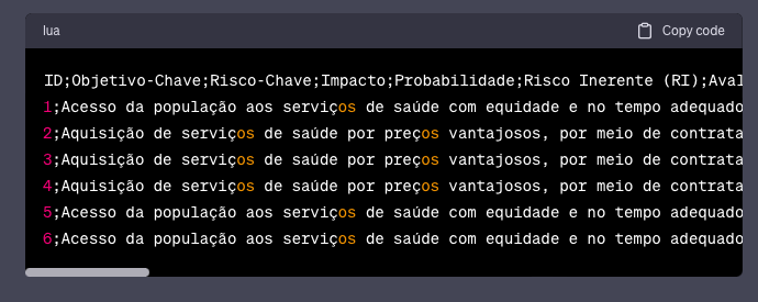 Exemplo de Saída